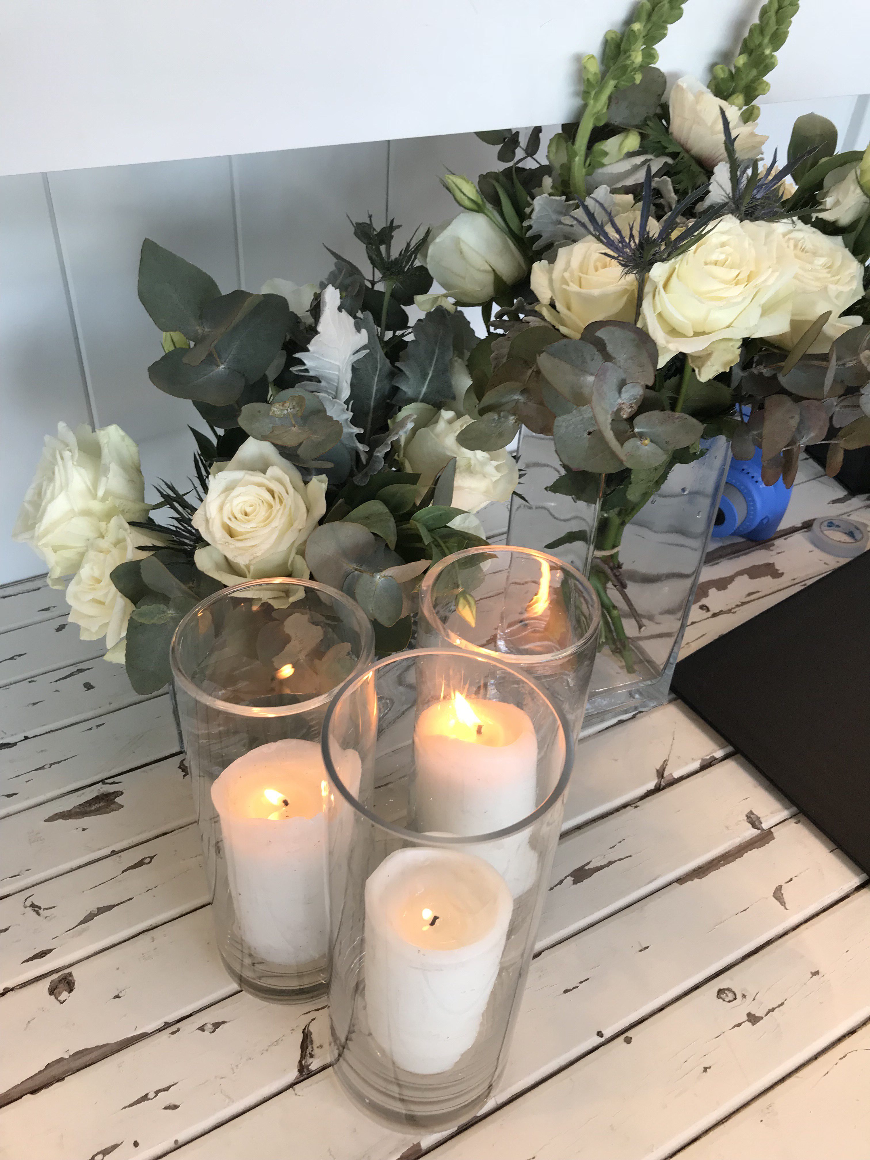 CYLINDER VASES WITH CANDLES The Wedding + Event Creators