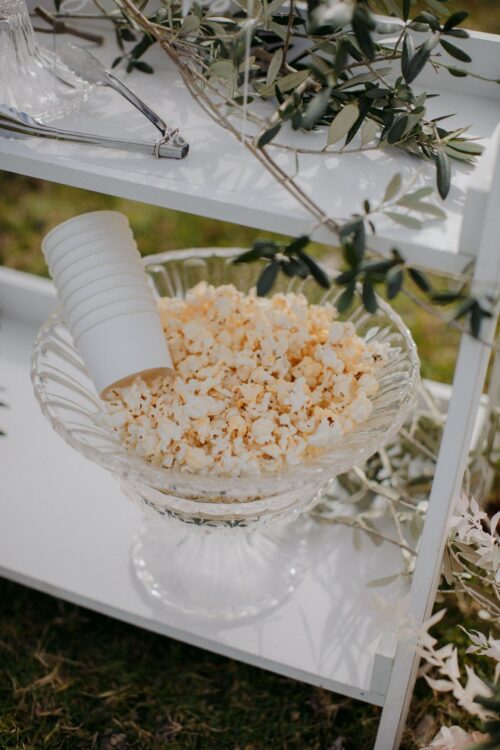 GLASS TABLE FOOTED VASE