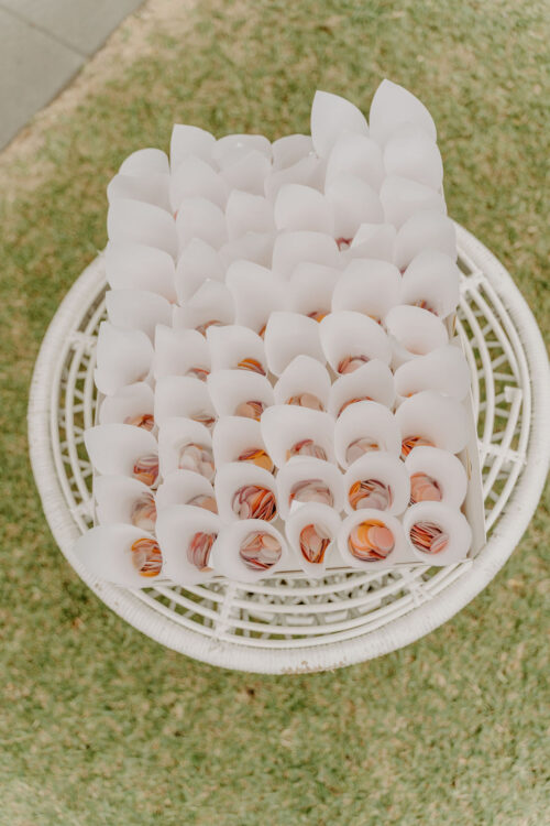 WHITE BAMBOO RATTAN SIDE/SIGNING TABLE - Image 2