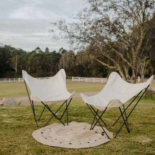 NATURAL CANVAS BUTTERFLY CHAIR
