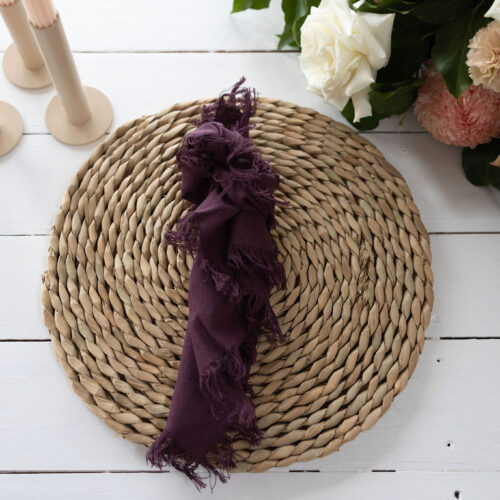Cotton Serviettes/Napkins- Burgundy