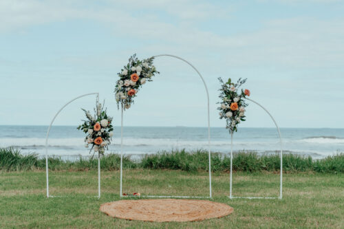 3 WHITE FEATURE ARCH ARBOUR