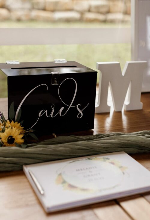 Black Wishing Well Cards Box