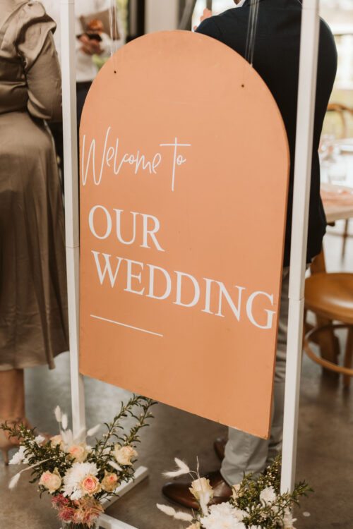 Welcome To Our Wedding Sign - Clay Arch - Image 7