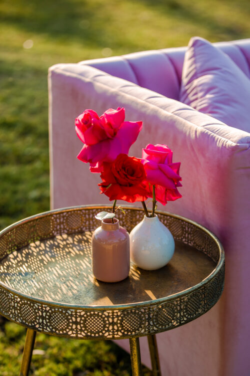 Blush Pink Velvet Couch - Image 5