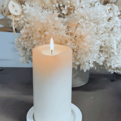 Marble Candle Plate