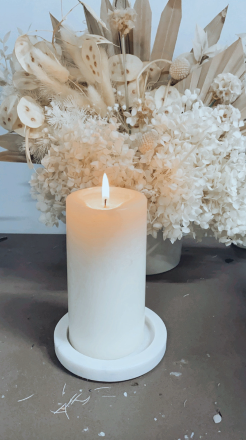 Marble Candle Plate