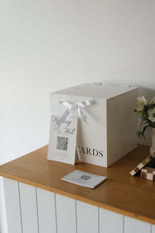 White Acrylic Wishing Well Cards Box - Image 5