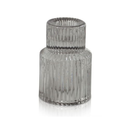 SMOKE GREY CANDLESTICK HOLDER