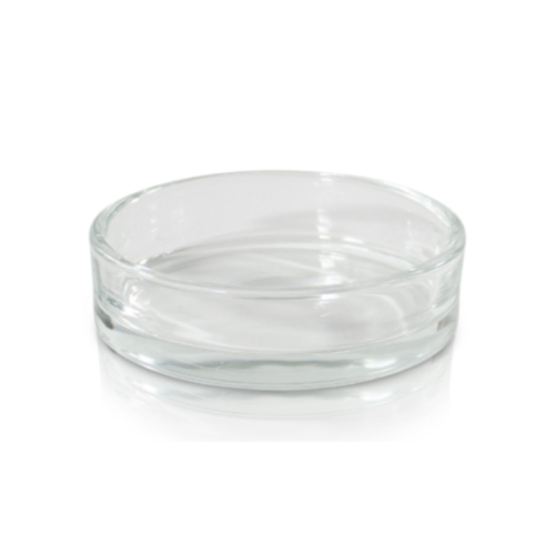 GLASS CANDLE PLATES LARGE 9.5cm