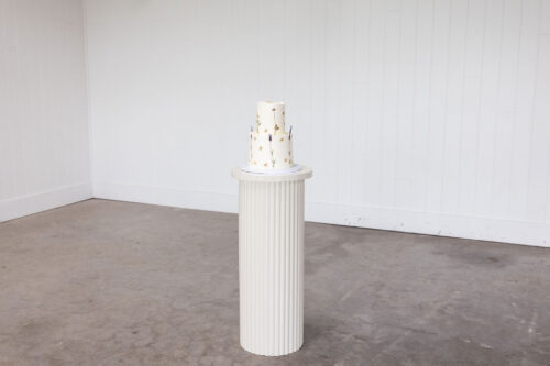 Panelled Plinth Cake Table – NUDE (with Lip)