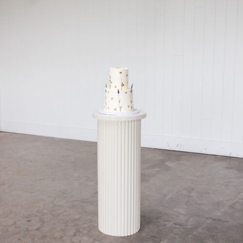 Panelled Plinth Cake Table – NUDE (with Lip)
