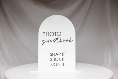 Photo Guestbook Sign- White Acrylic