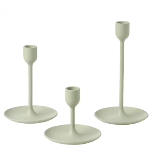 SAGE 3-PIECE CANDLESTICK HOLDERS