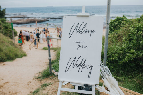 White Welcome Sign - Rectangle with Black Writing - Image 6
