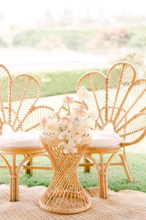 NATURAL BAMBOO RATTAN FLOWER CHAIR - Image 15