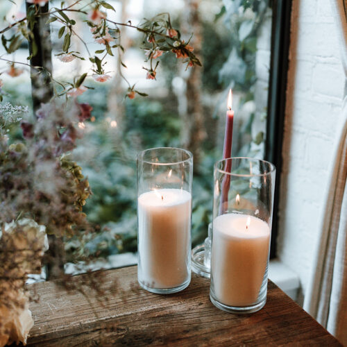 Cylinder Vase Candle - Set of 3 - Wax Sand Style