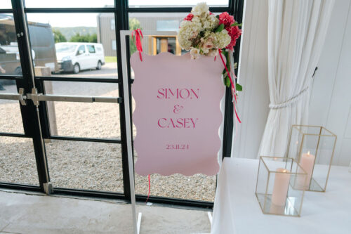 White Seating Chart Arch Stand - Image 4